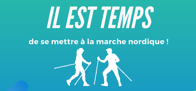 Marcheur et marcheuse nordiques. IL EST TEMPS de se mettre à la marche nordique !