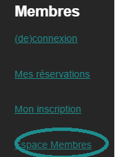 Lien pour accéder au guide de l'Espace Membres