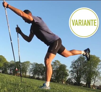 Gainage pour la marche nordique, planche dynamique