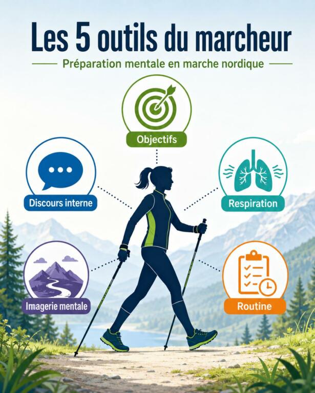 Cinq outils de préparation mentale pour la marche nordique