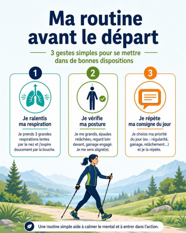 Préparation mentale : routine avant le départ